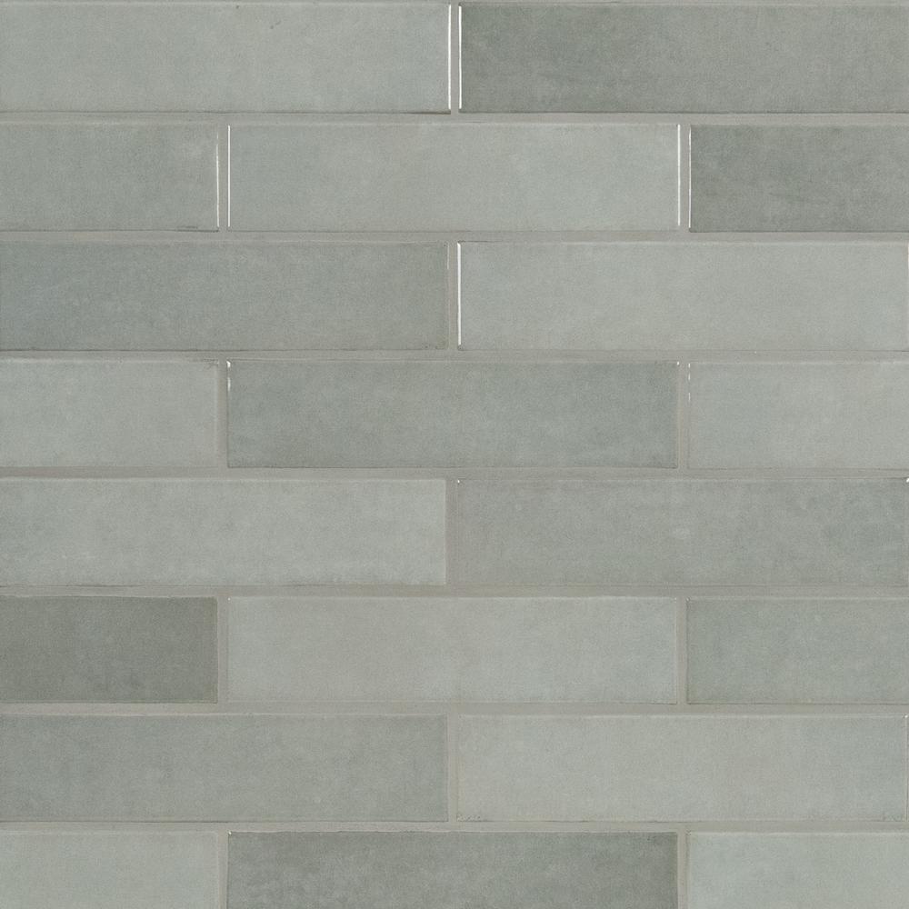 MS International Renzo Glossy Jade Green 3 x 12 Ceramic Bullnose Trim