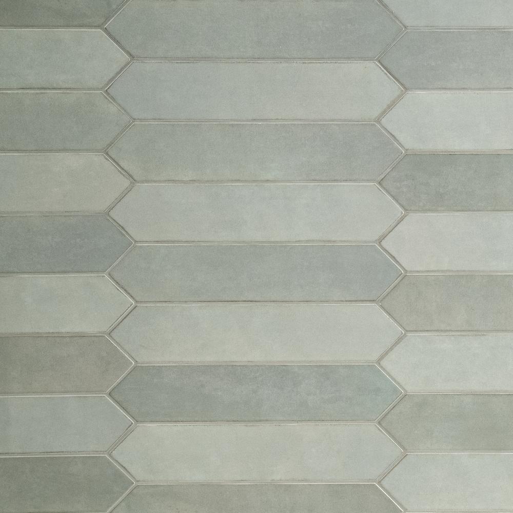 MS International Renzo Glossy Storm Gray 3 x 13 Picket Ceramic Wall Tile