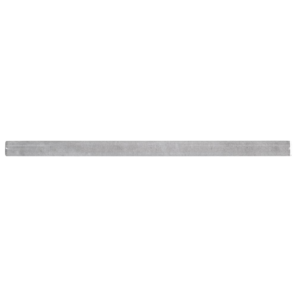MS International Renzo Glossy Sterling Gray 3 x 12 Ceramic Bullnose Trim