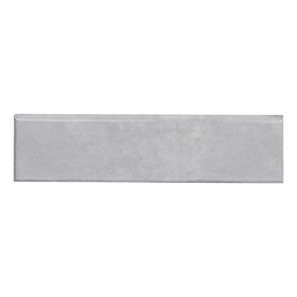 MS International Renzo Glossy Storm Gray 3 x 12 Ceramic Wall Tile