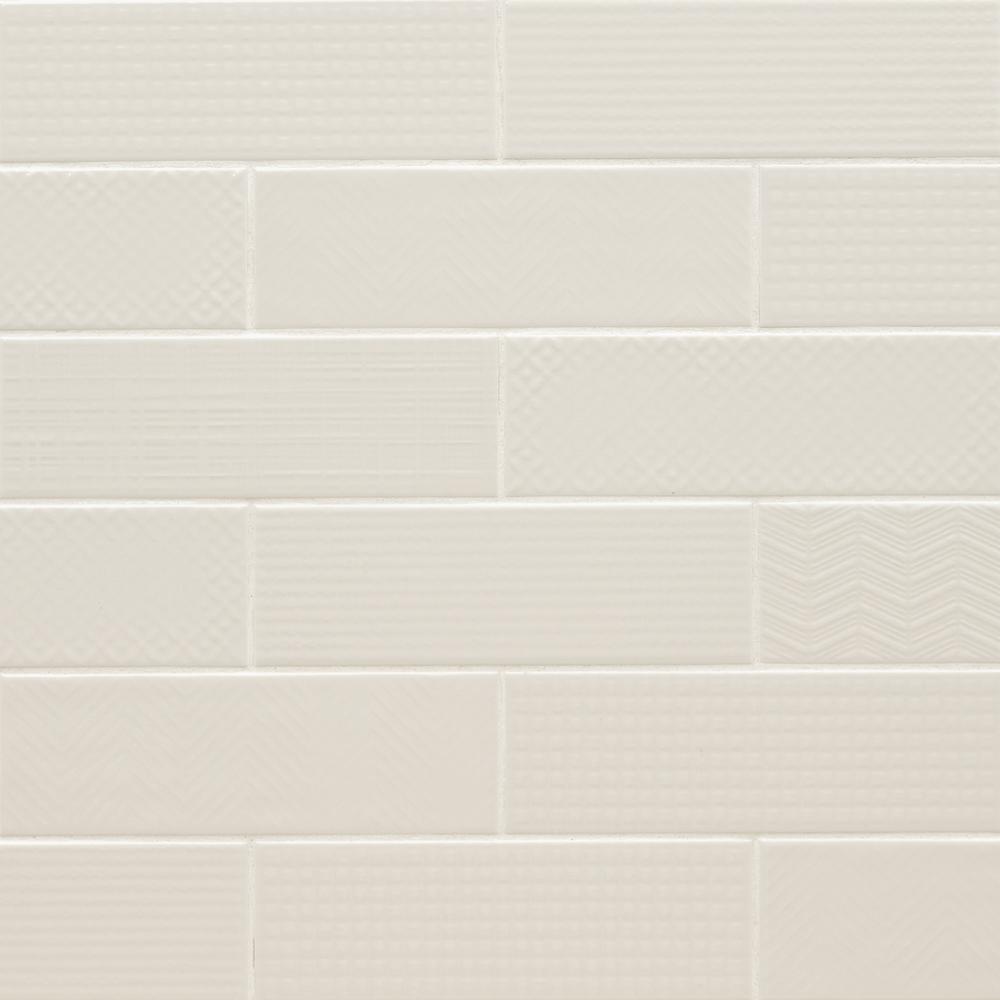 MS International Urbano Glossy Graphite Gray Mix 4 x 12 Ceramic Wall Tile