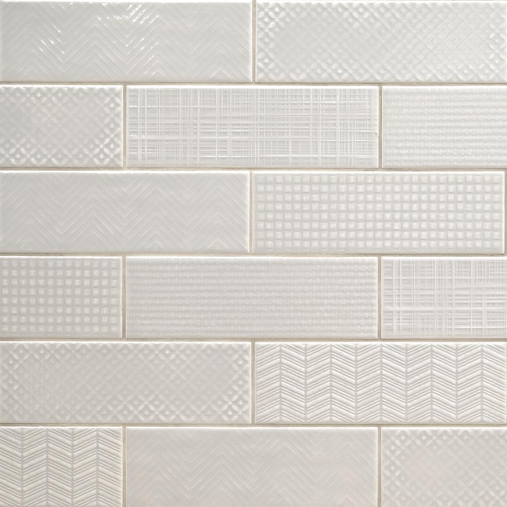 MS International Urbano Glossy Graphite Gray Mix 4 x 12 Ceramic Wall Tile
