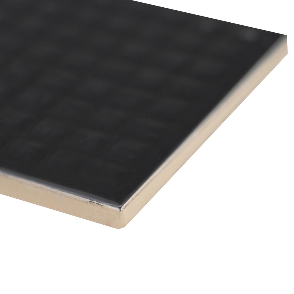 MS International Urbano Glossy Graphite Gray Mix 4 x 12 Ceramic Wall Tile