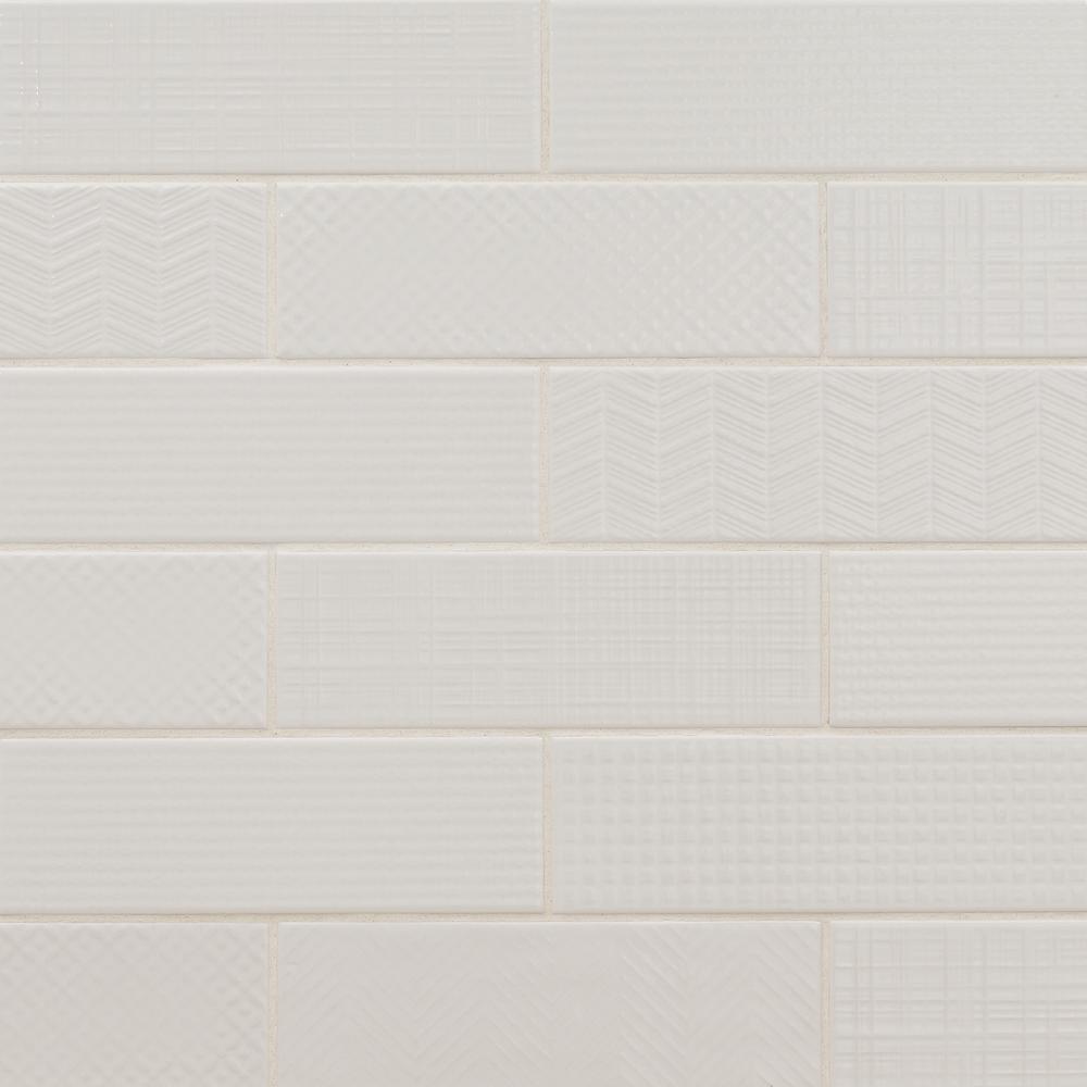 MS International Urbano Glossy Graphite Gray Mix 4 x 12 Ceramic Wall Tile