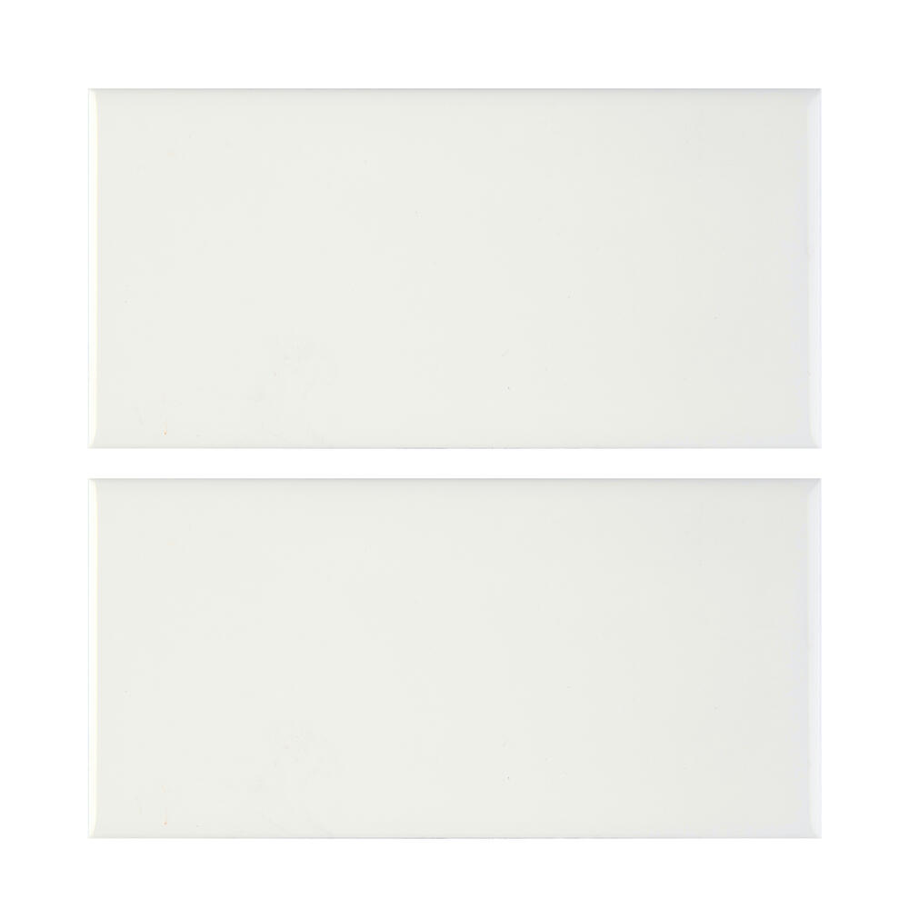 MS International Domino White 3 x 6 Glossy Ceramic Bullnose Trim