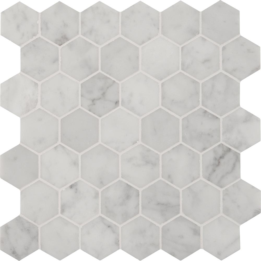 MS International Bianco Carrara 3/4 x 12 Marble Pencil Liner MS International Bianco Carrara 3/4 x 12 Marble Pencil Liner
