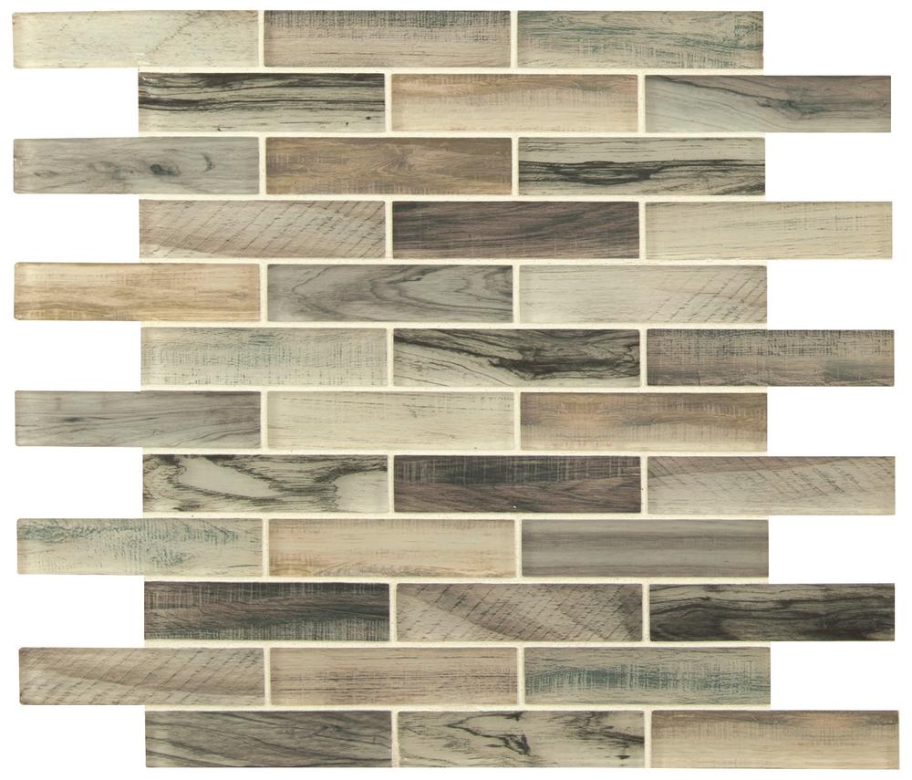 MS International Akaya Nero 12 x 12 Glass Mosaic Tile