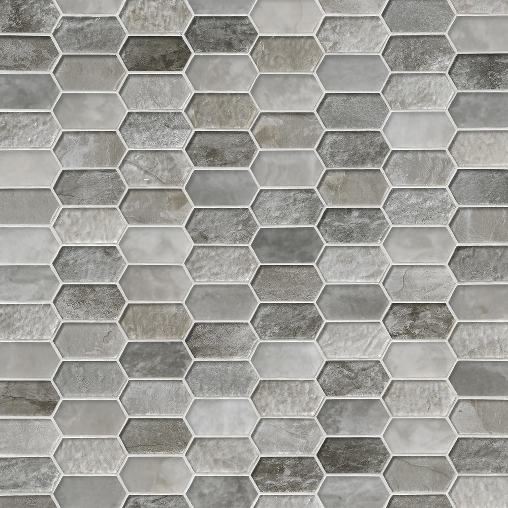 MS International Akaya Nero 12 x 12 Glass Mosaic Tile
