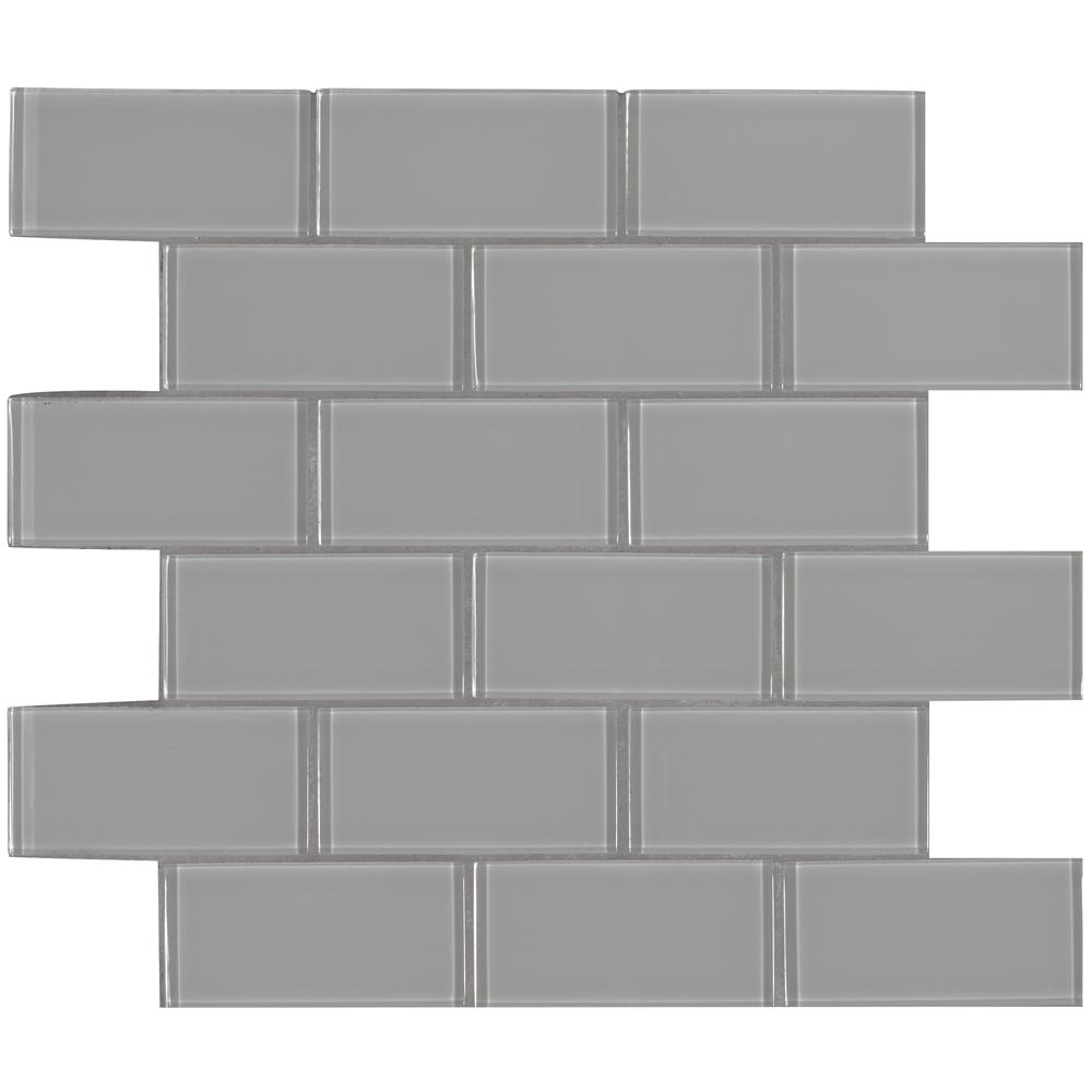 MS International Akaya Nero 12 x 12 Glass Mosaic Tile
