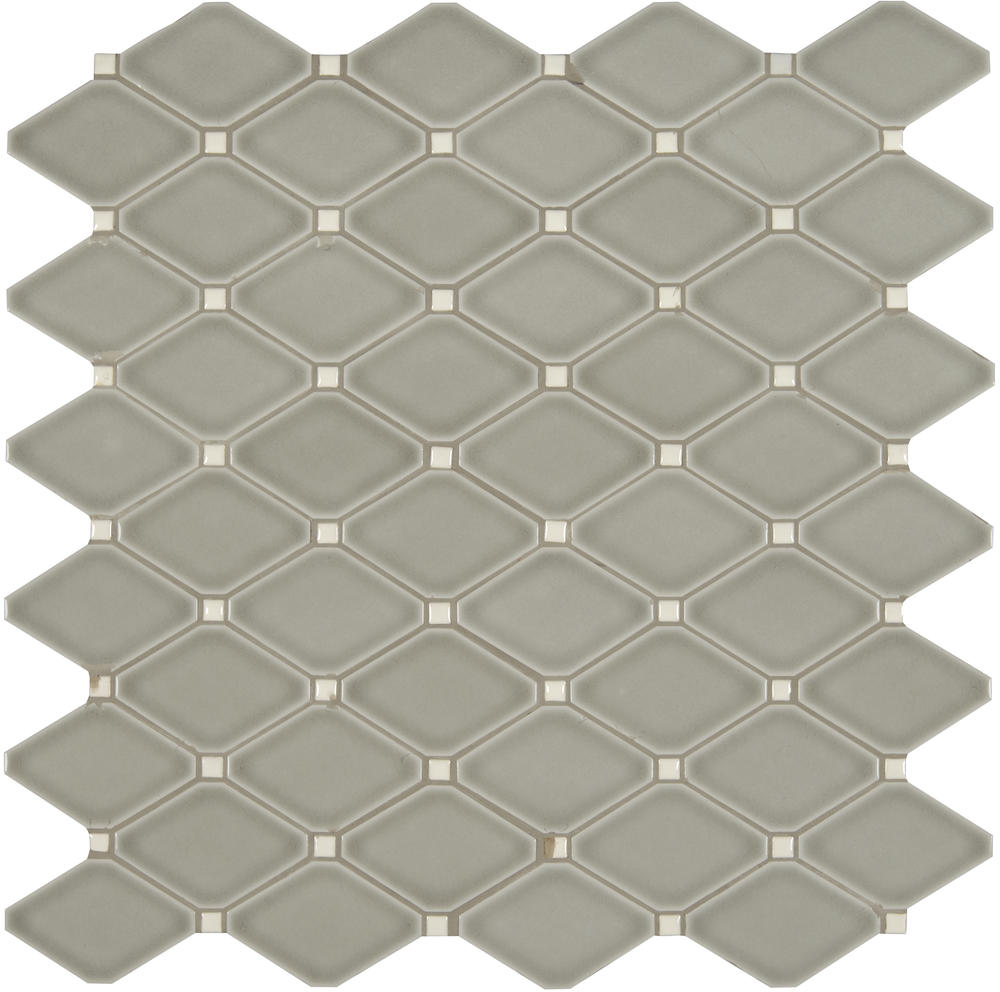 MS International Dove Gray 12 x 13 Diamond Ceramic Mosaic Tile