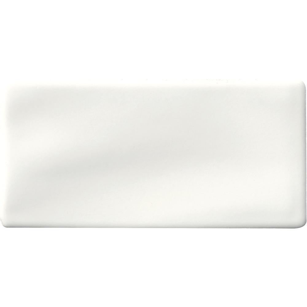 MS International Whisper Glossy White 4 x 12 Ceramic Wall Tile
