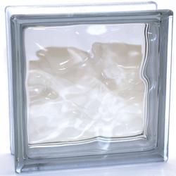 Mulia 8W x 8H x 3D Wave Craft and Décor Hollow Glass Block at Menards®