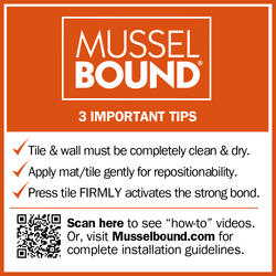 MusselBound on Instagram: MusselBound Adhesive Tile Mat MINI ROLL makes  for quick installation in any small, narrow spaces. MusselBound.com  #menards