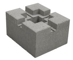 Deck Block, Takes 4 x 4 Post - Concrete Blocks - The Home