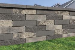 4 x 20 Quarry Gray Kendall Splitface Freestanding Wall Block