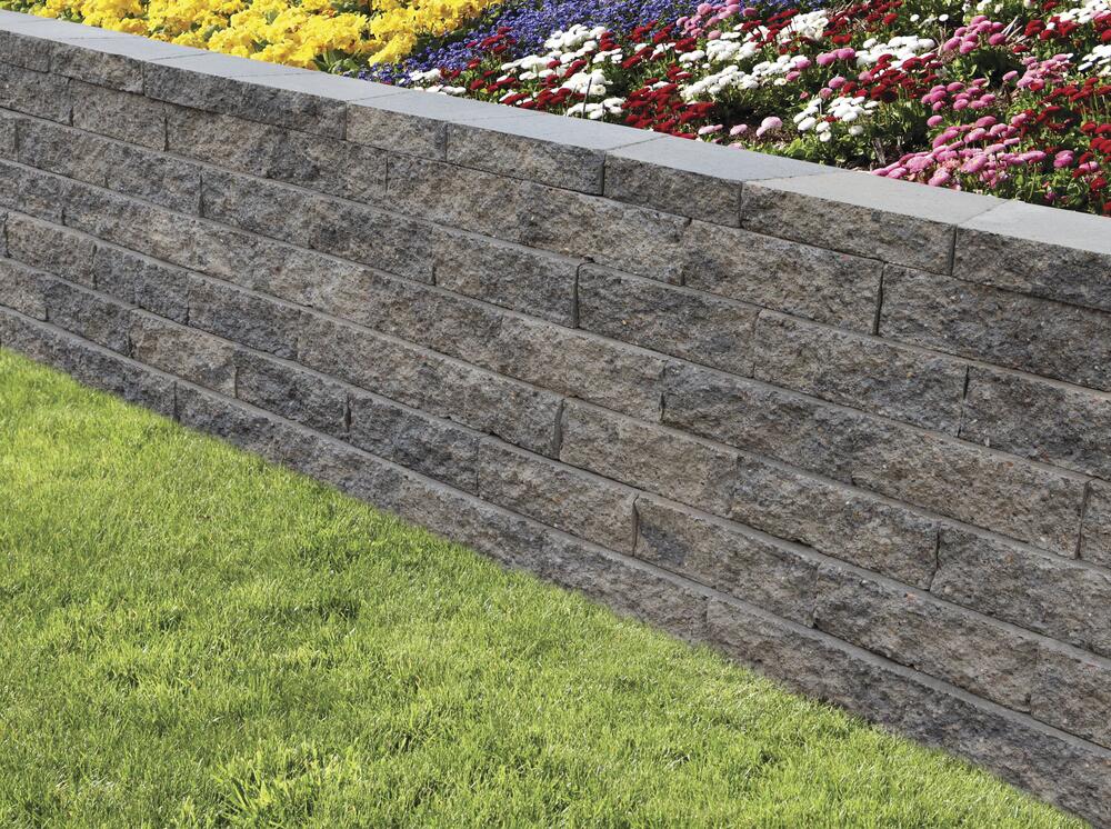 3-1/2 x 11-1/2 Quarry Gray Crestone® Straight Retaining Wall Block
