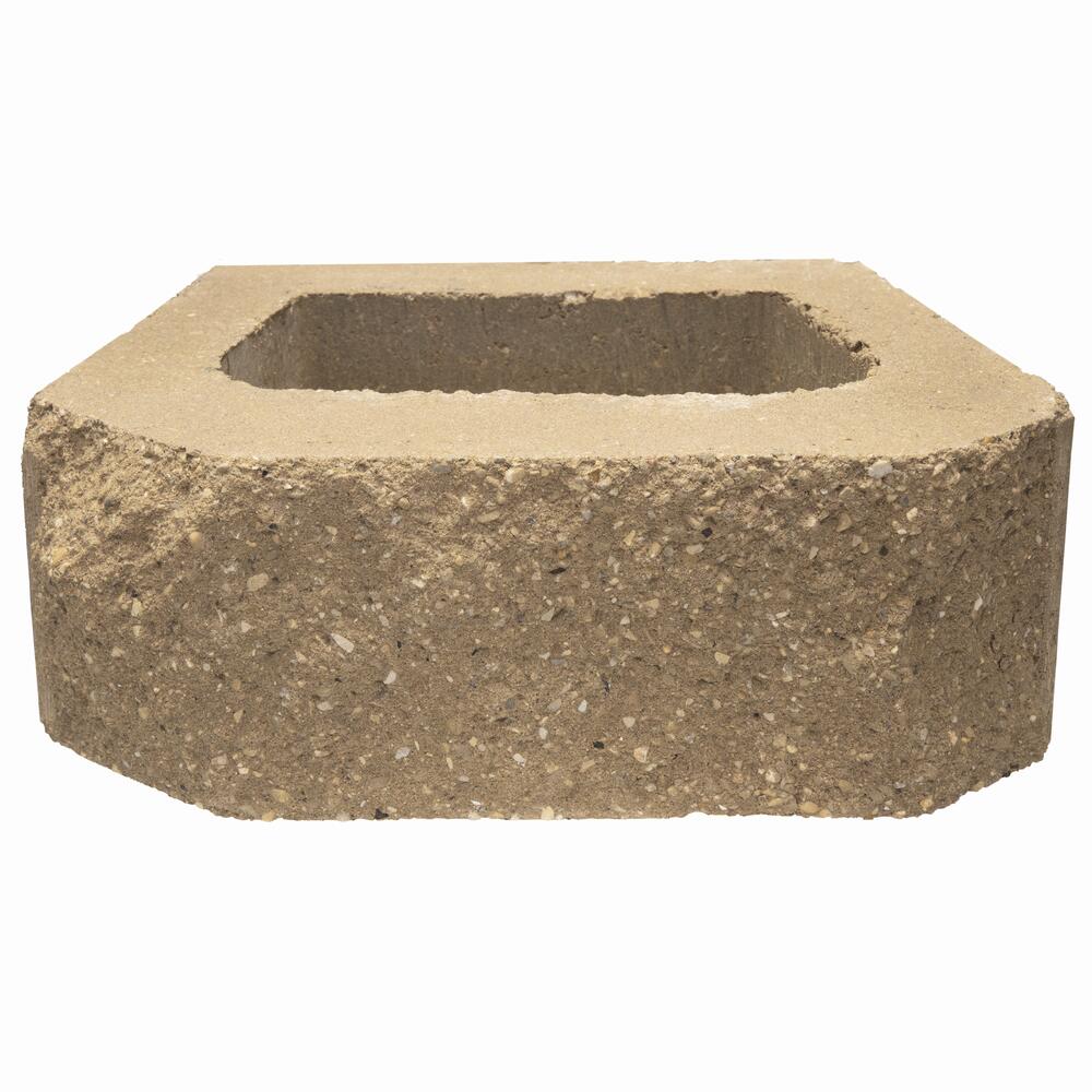 6 x 17 Tan Denver Beveled Retaining Wall Block