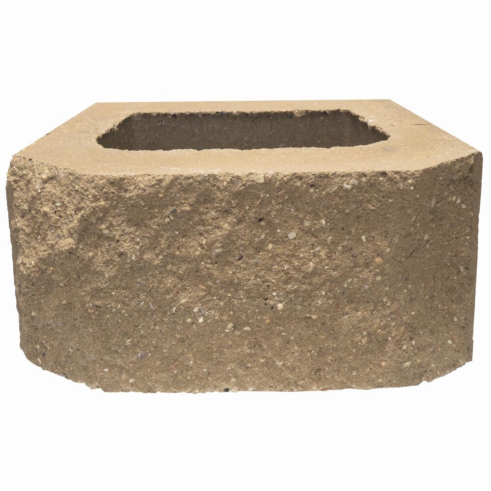 8 x 17 Tan Clifton Beveled Retaining Wall Block
