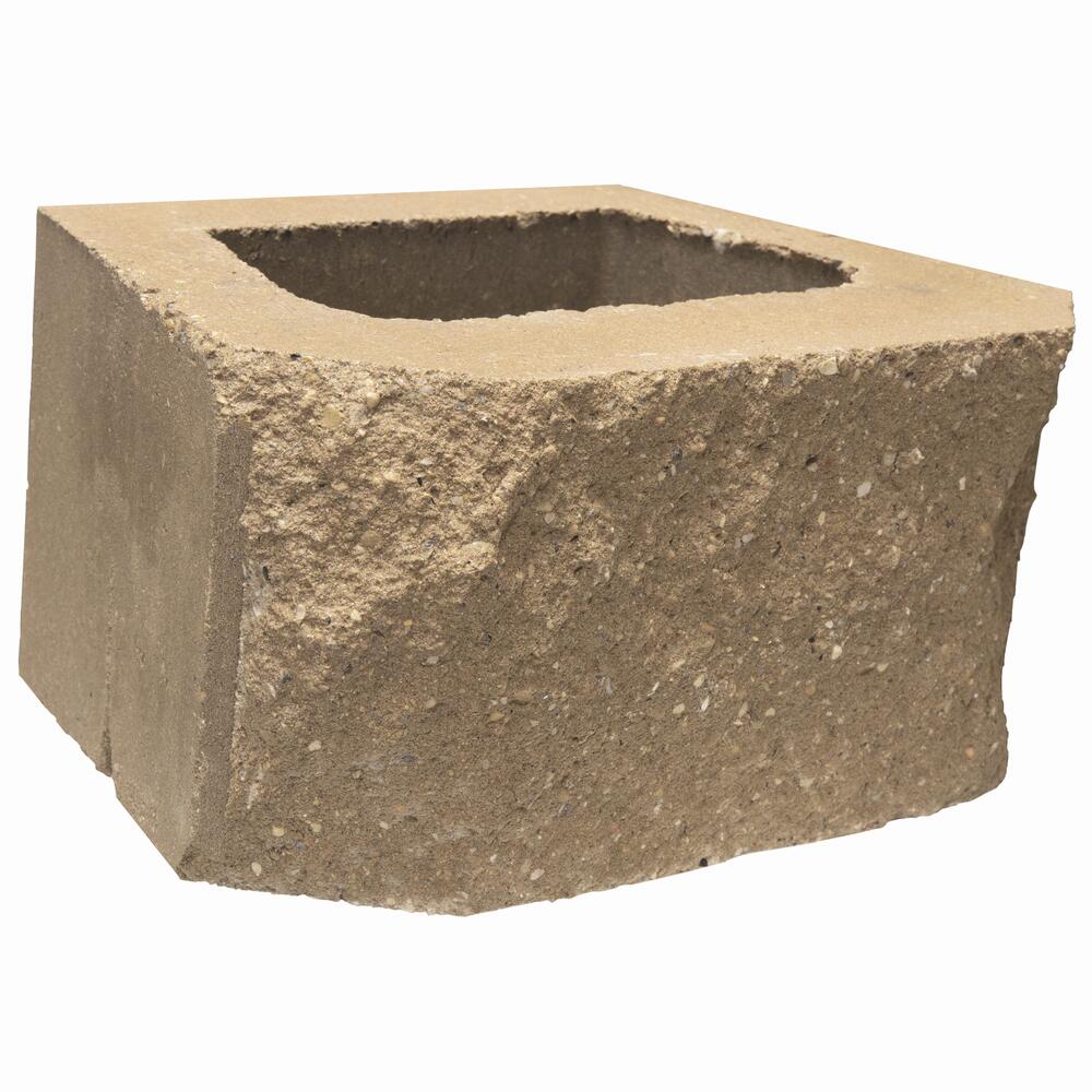 8 x 17 Tan Clifton Beveled Retaining Wall Block