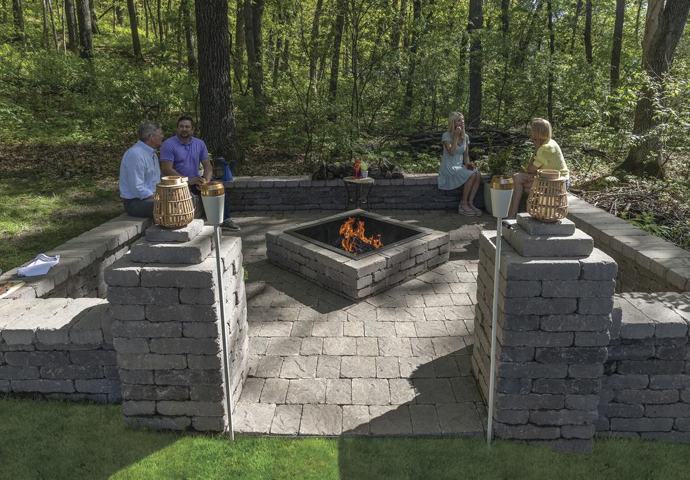 3-1/2 x 14 Quarry Gray Tumbled Large Belgian Wall Block