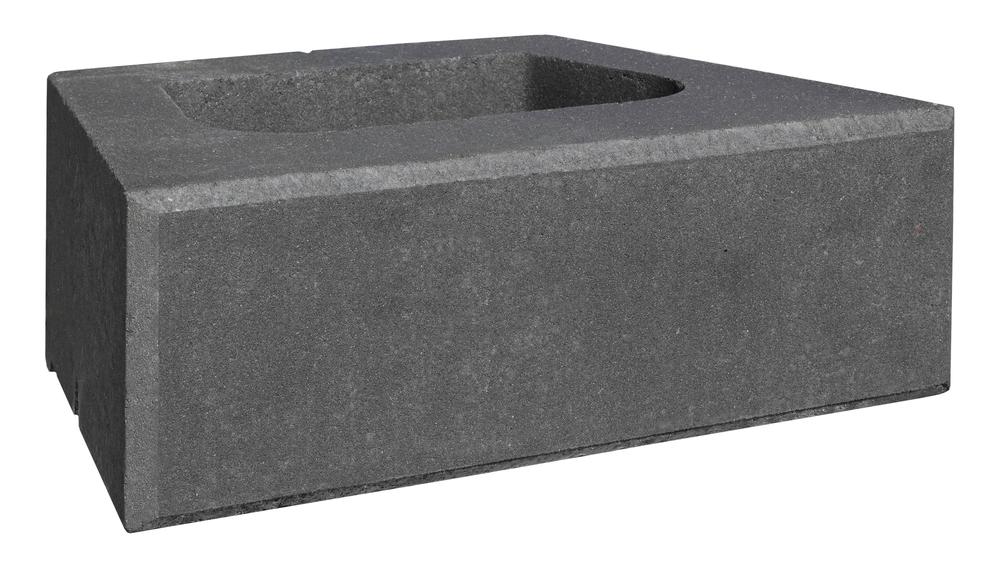 6 x 18 Charcoal Smooth Corbyn Retaining Wall Block