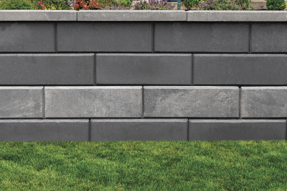 6 x 18 Quarry Gray Smooth Corbyn Retaining Wall Block