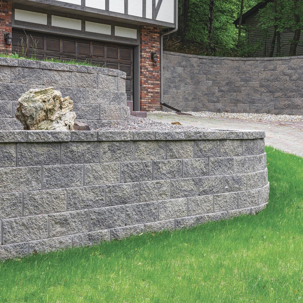 8 x 18 Quarry Gray Clifton Straight Retaining Wall Block