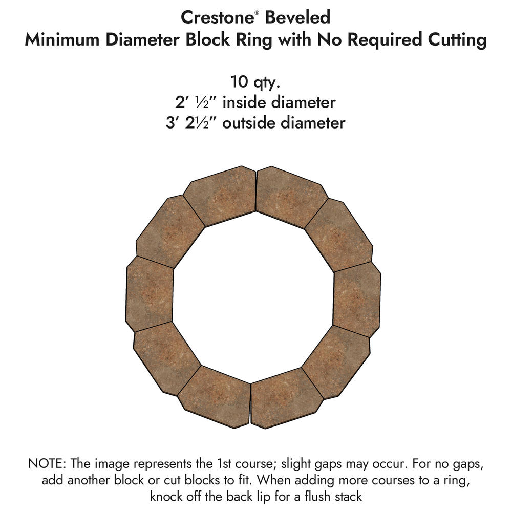 3-1/2 x 11-1/2 Tan Crestone® Beveled Retaining Wall Block