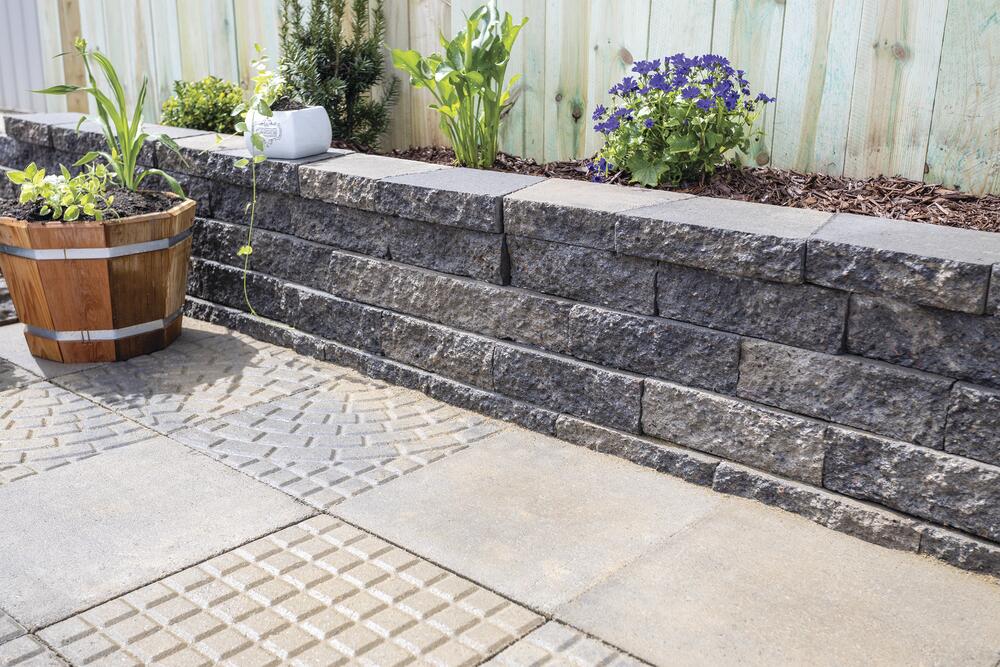 3-1/2 x 11-1/2 Quarry Gray Crestone® Straight Retaining Wall Block