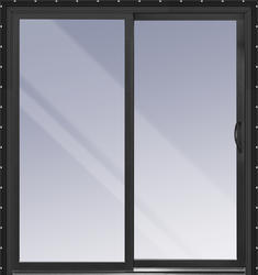 Mastercraft® 72"W x 80"H Black Aluminum-Clad Low-E Right Hand Sliding Patio Door