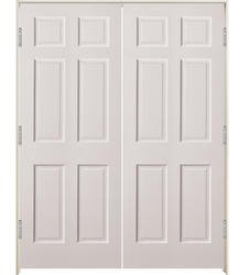 48 x 6'8 Tall Full Lite Pine Interior Prehung Double Wood Door