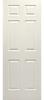 Mastercraft® 30"W x 80"H Primed Woodgrain 6-Panel Interior Door Only