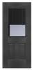 Mastercraft® Internal Blind 32"W x 80"H Classic Black Fiberglass Half Lite Exterior Door Only