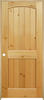 Mastercraft® 32"W x 80"H Knotty Pine 2-Panel Arch Plank Prehung Interior Door - Right Inswing
