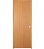 Mastercraft® 28"W x 80"H Golden Oak Woodgrain Flush Prehung Interior Door - Left Inswing