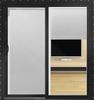 Mastercraft® 72"W x 80"H Black Aluminum Clad Low-E Internal Blinds Left Hand Sliding Patio Door