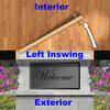 Mastercraft® Demure 32"W x 80"H Classic Black Fiberglass Half Lite Composite Frame Prehung Exterior Door - Left Inswing