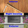 Mastercraft® 36"W x 80"H Primed Steel Half Lite Prehung Exterior Door - Right Inswing