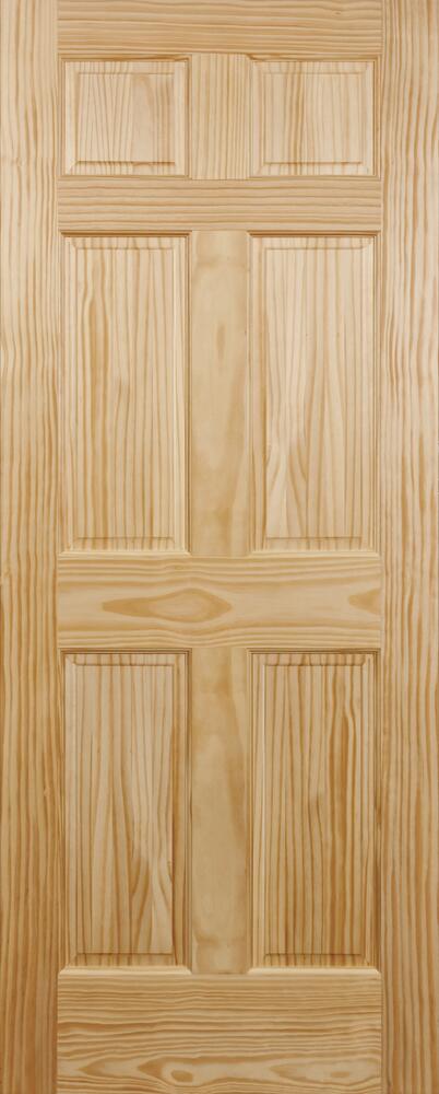 Mastercraft® 30"W x 80"H Pine 6-Panel Interior Door Only
