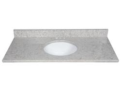49"W x 22"D Quartz Vanity Top with Oval Undermount Bowl - Assorted ...