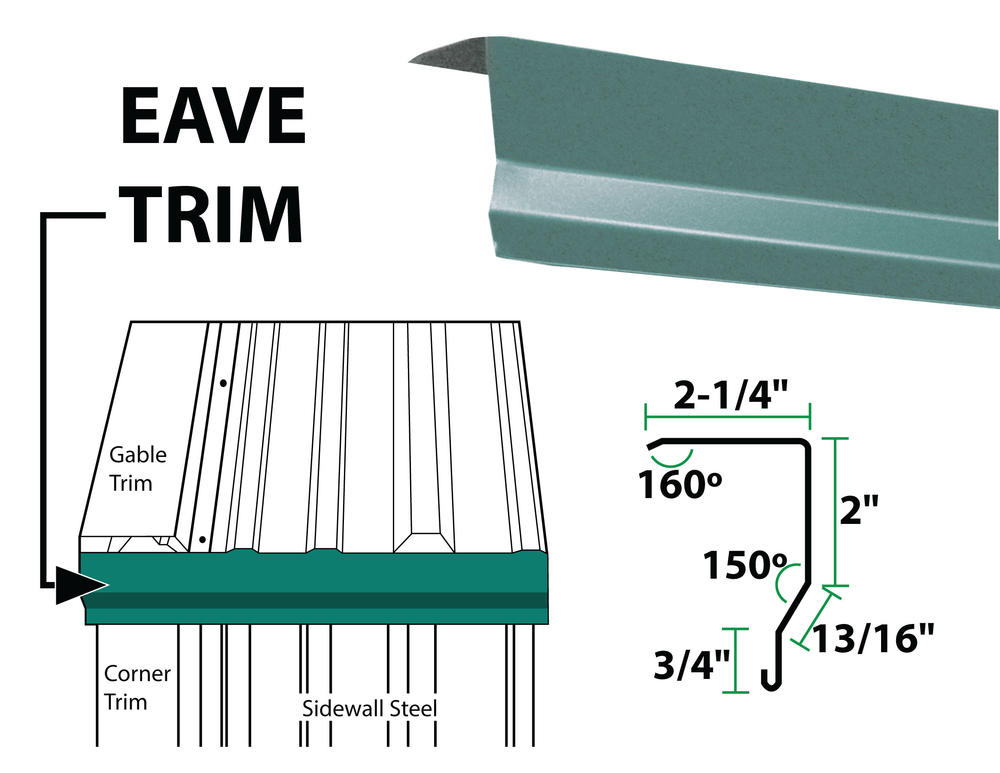 Premium Pro-Steel 12' Matte Smoky Sable Steel Corner & Gable Trim