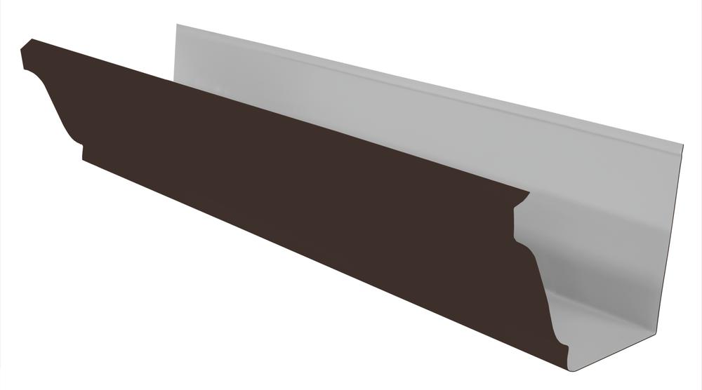 Premium Pro-Steel® 6" x 10' White K-Style Steel Gutter