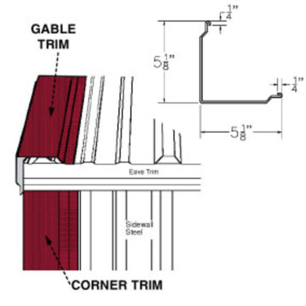 Premium Pro-Steel 12' Matte Smoky Sable Steel Corner & Gable Trim