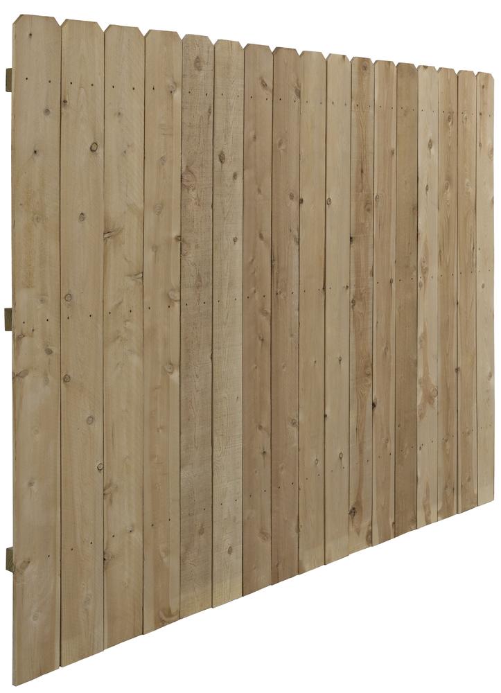 Gate Treated Dog Ear Fence Boards Severe Weather 4-ft X 8-ft