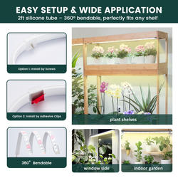 My City Garden 2' Flex Grow Growing LED Tape Light - 2 Pack at