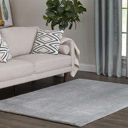 Area Rug - Gray/Black 7'9” x 9'5” & Rug Pad - furniture - by owner