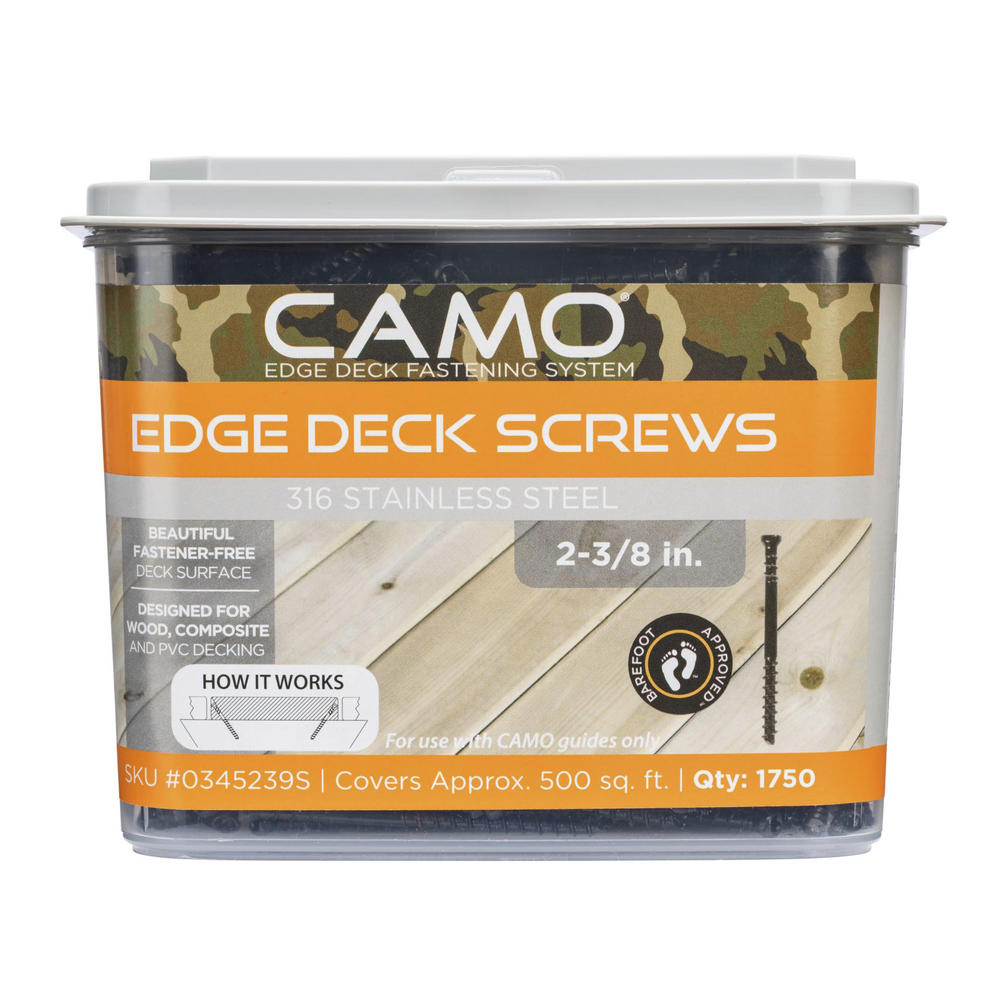 CAMO 1-⅞ in. 316 Stainless Steel Trimhead Hidden Edge Deck Screw (1750-Count)