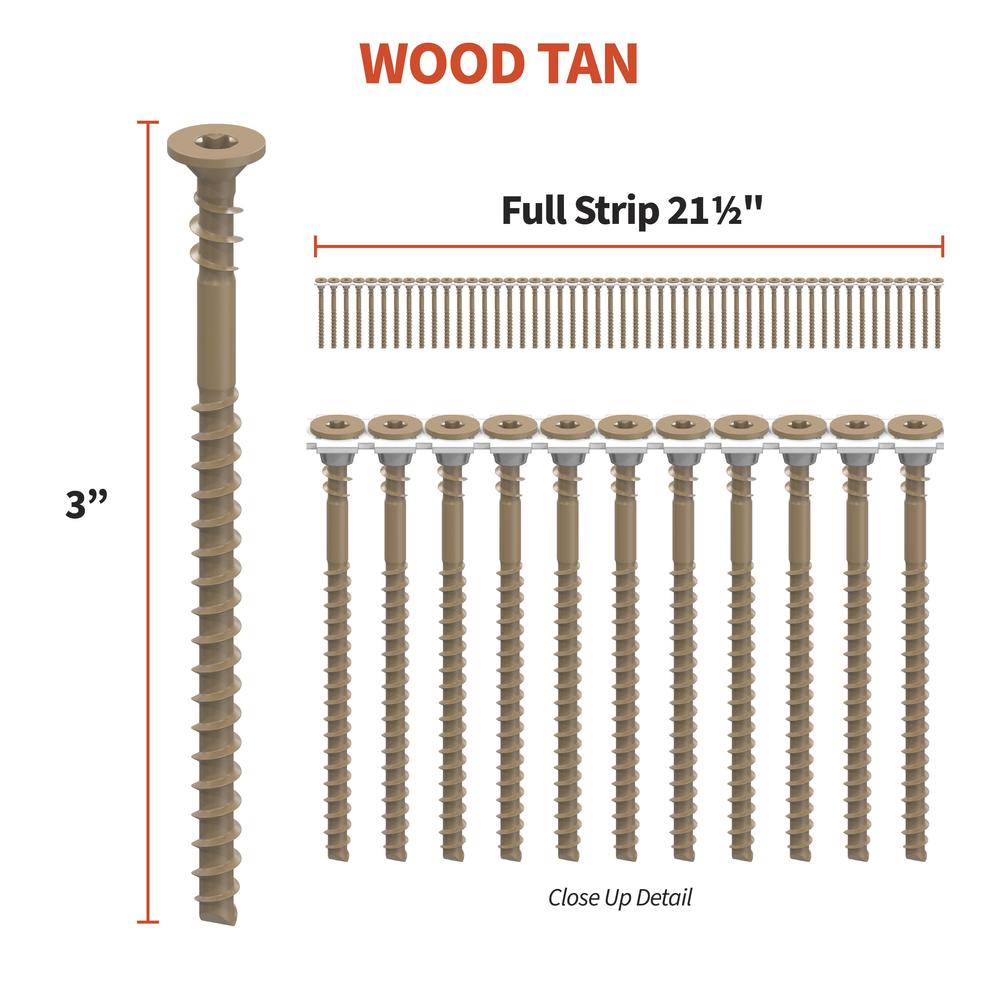 CAMO #10 2-1/2 in. Tan Star Drive Trim-Head Composite Deck Screw (1750-Count)
