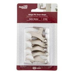 National Hardware® Satin Nickel Hinge Pin Door Stop - 5 Pack at