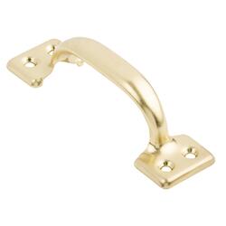 Hardware Essentials Sash Lift Handle - 4 Inch Brass Finish For Windows & Cabinets